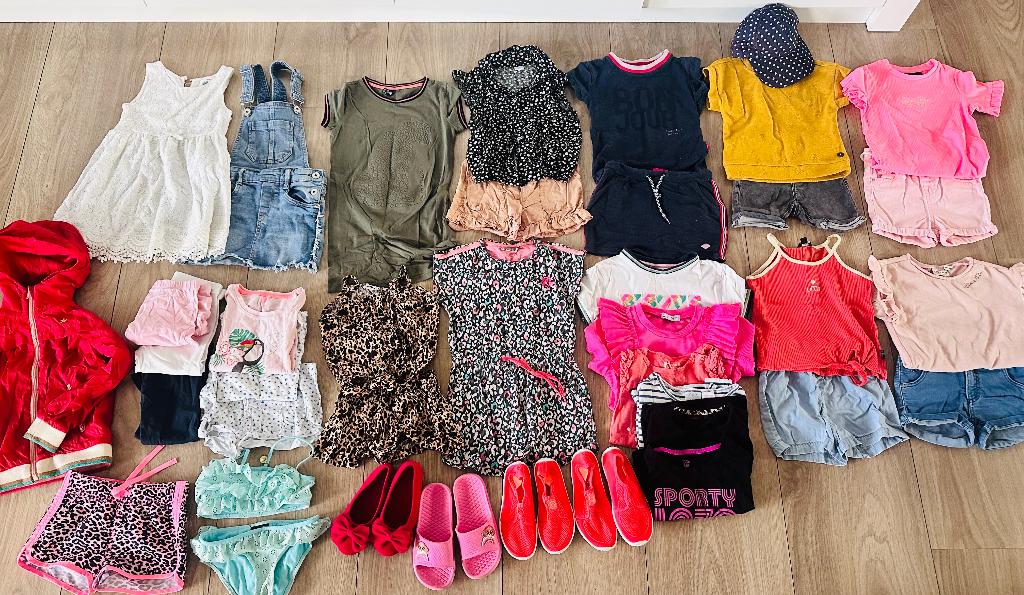 Zomer pakket Meisjes kleding maat 110/116, Kinderen en Baby's, Kinderkleding | Kinder-kledingpakketten, Zo goed als nieuw, Maat 110