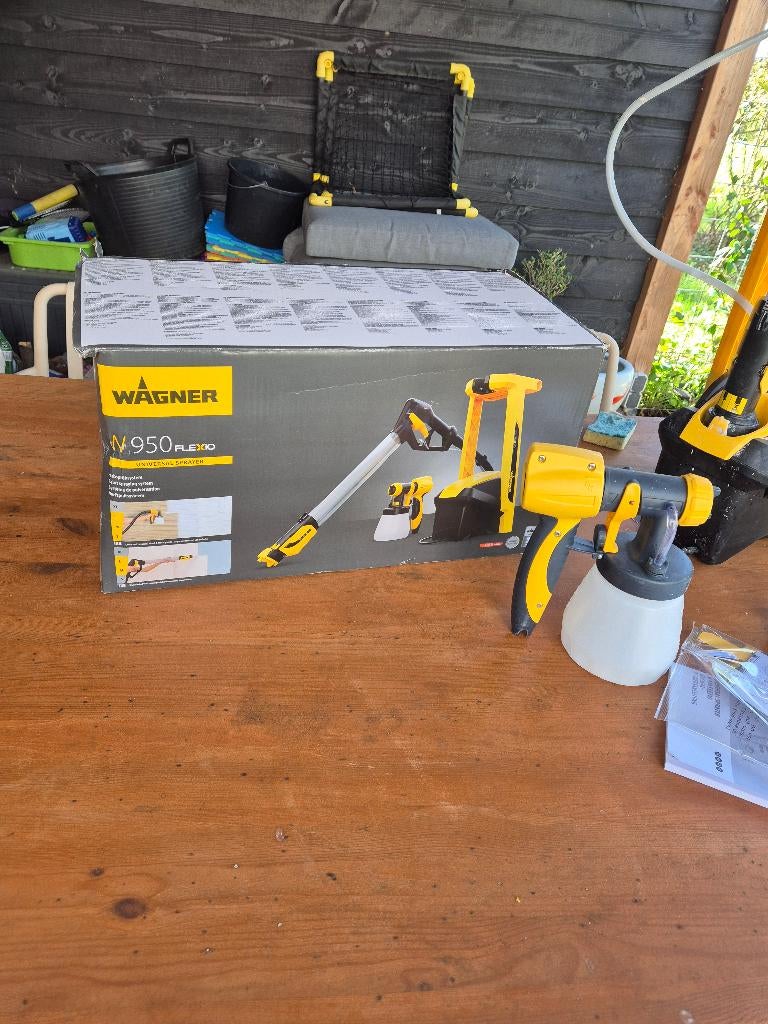 Wagner Flexio 950 verfspuitsysteem, Doe-het-zelf en Verbouw, Schildersmaterialen, Ophalen, Zo goed als nieuw, Verfspuit of Verfpomp