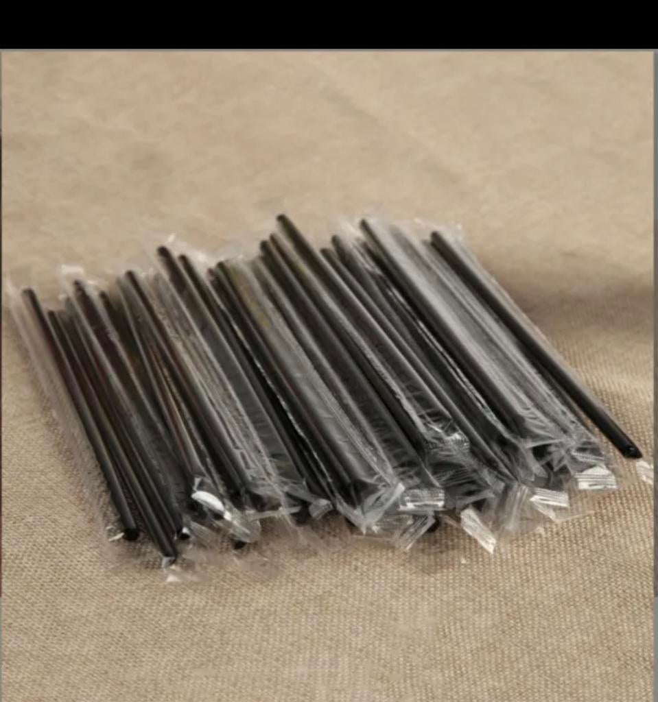 Dikke Plastic Cocktail Rietjes - 100 Stuks (23x0.6 cm), Ophalen of Verzenden, Nieuw