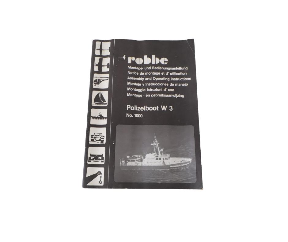 Robbe Polizei boot W 3 1000 handleiding, Ophalen of Verzenden, Gebruikt