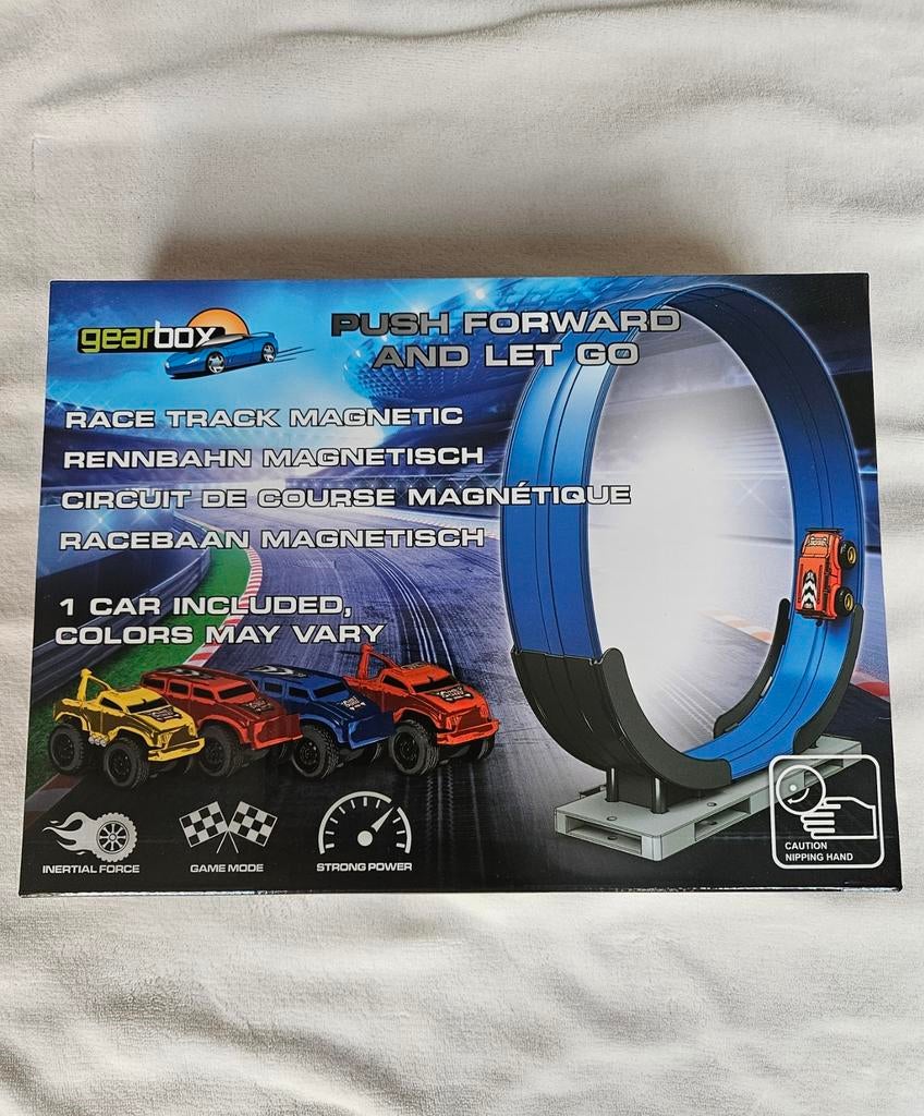 Nieuwe Gearbox Racebaan Magnetisch met Looping, Overige merken, Racebaan, Nieuw, Ophalen of Verzenden