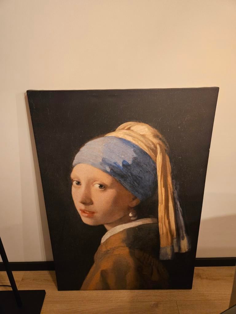 Canvas schilderij Meisje met de parel 70x100, Ophalen