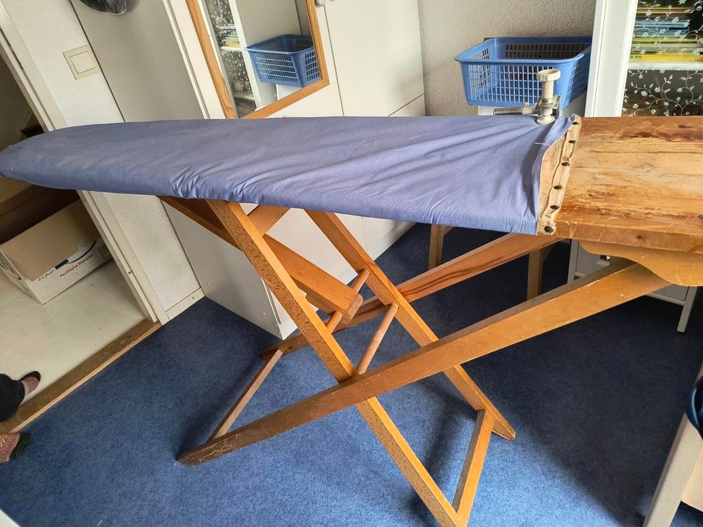 vintage houten strijkplank, Ophalen, Gebruikt