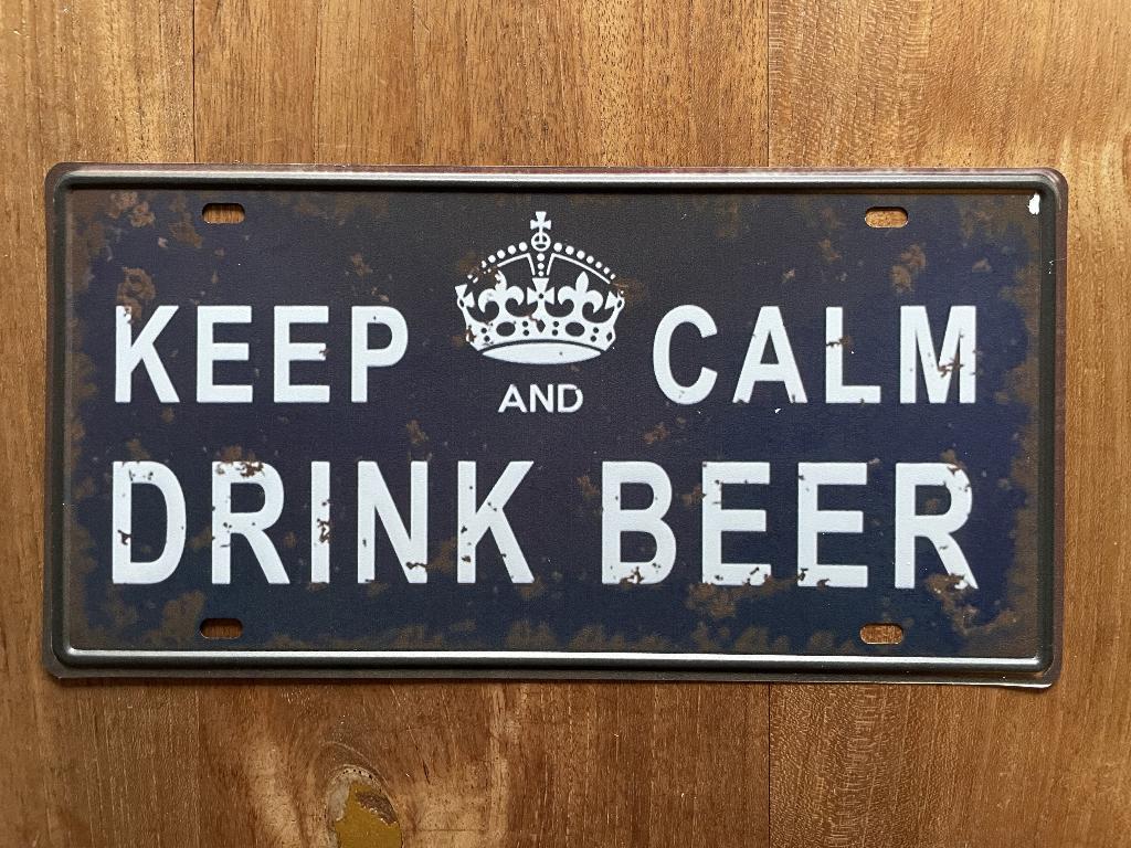Keep Calm And Drink Beer wandbord (Old Look), Www.pand50.nl, Nieuw, Ophalen of Verzenden, Printer29BCoevorden