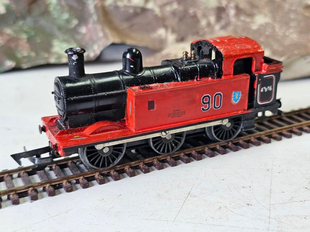 Modeltrein Ho triang nr 52 stoomlokomotief tri-ang, Ophalen of Verzenden, Gelijkstroom, Wagon, Roco