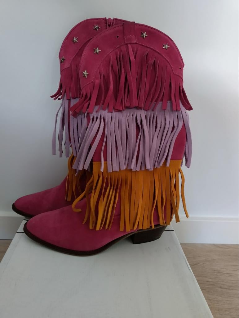 Dwars Dw//rs laarzen roze oranje Lila maar 39, Ophalen of Verzenden, Zo goed als nieuw, Maat 38/40 (M), Carnaval