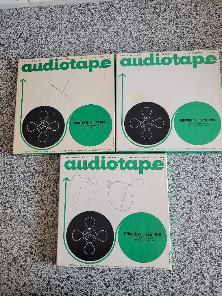 3 stuks Audiotape geluidsbanden-18 cm spoel-topkwaliteit, Audio, Tv en Foto, Bandrecorders, Verzenden, Bandrecorder