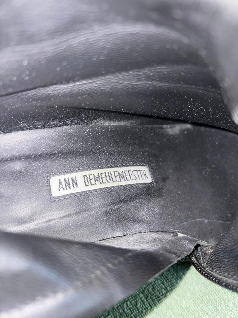 Ann Demeulemeester Leren Enkellaarzen, Kleding | Dames, Ophalen of Verzenden, Zo goed als nieuw, Zwart, Lage of Enkellaarzen