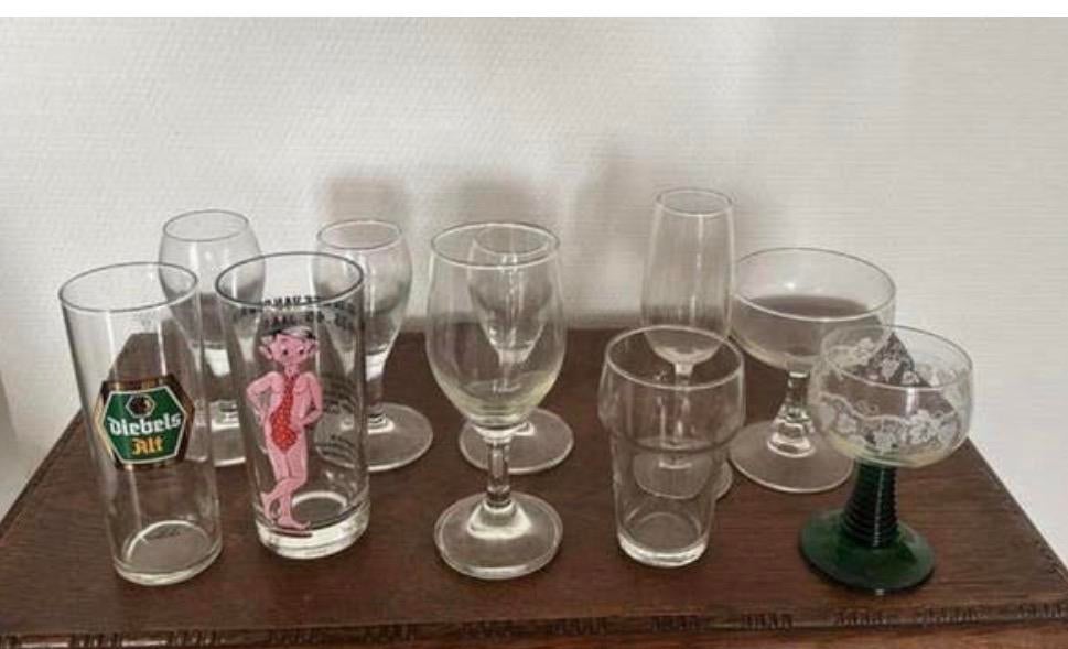 Diverse glazen set, handig voor koningsdag verkoop, Verzamelen, Ophalen, Zo goed als nieuw, Overige typen