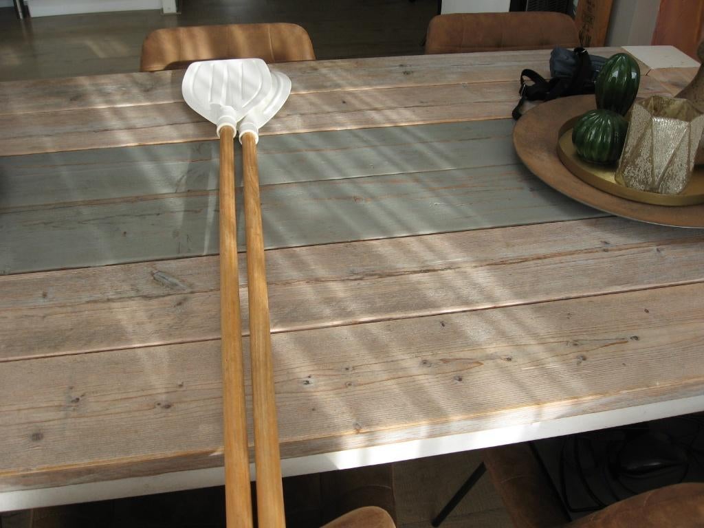 2 stuks peddels voor PVC opblaas boot., Watersport en Boten, Peddels, Ophalen, Gebruikt, Enkelbladige peddel