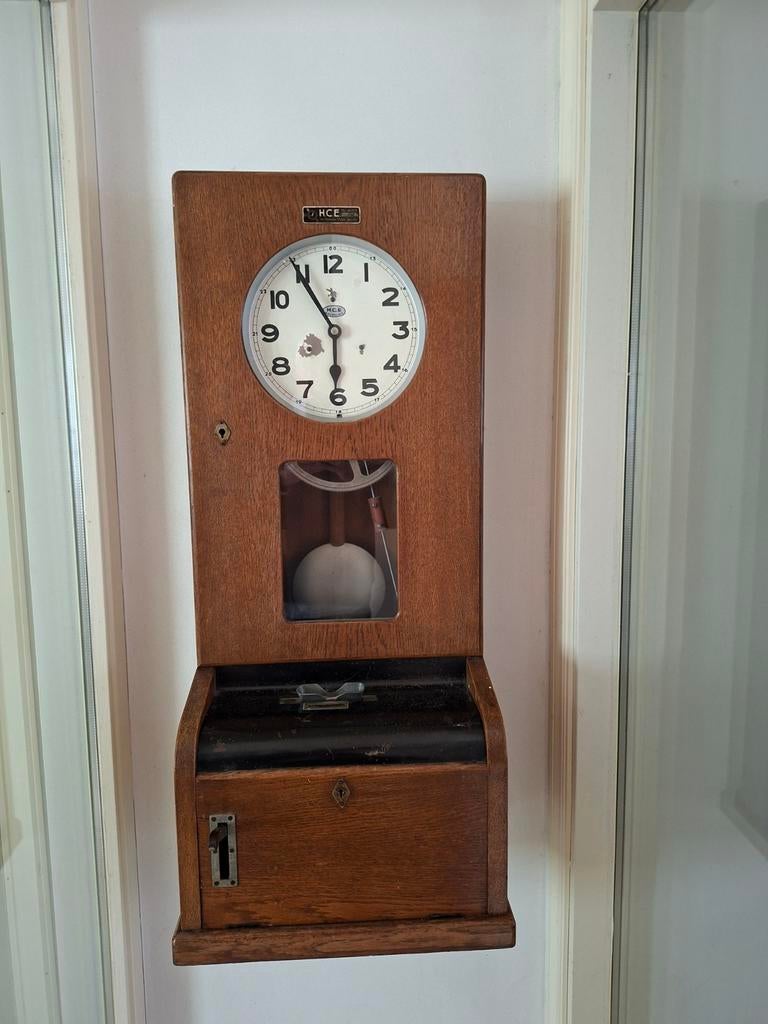 Antieke Mechanische Prikklok (1900-1920), Antiek en Kunst, Ophalen of Verzenden