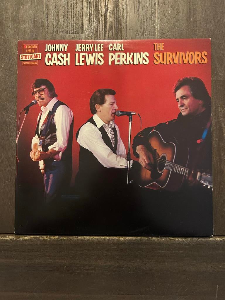 Johnny Cash, Jerry Lee Lewis, Carl Perkins - The Survivors, Ophalen of Verzenden, Zo goed als nieuw, 12 inch