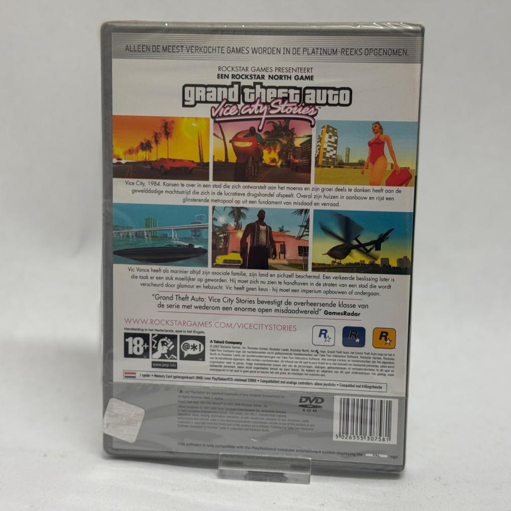 PS2 GTA Vice City Platinum (SEALED), Sony, Zo goed als nieuw, Support@sony.com, 1-7-1 Konan, Minato-ku
Tokyo 108-0075
Japan