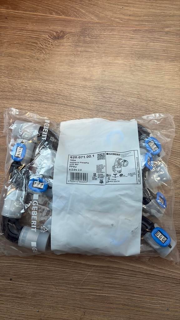 Geberit flowfit knie 20, Doe-het-zelf en Verbouw, Gereedschap | Handgereedschap, Ophalen of Verzenden, Zo goed als nieuw
