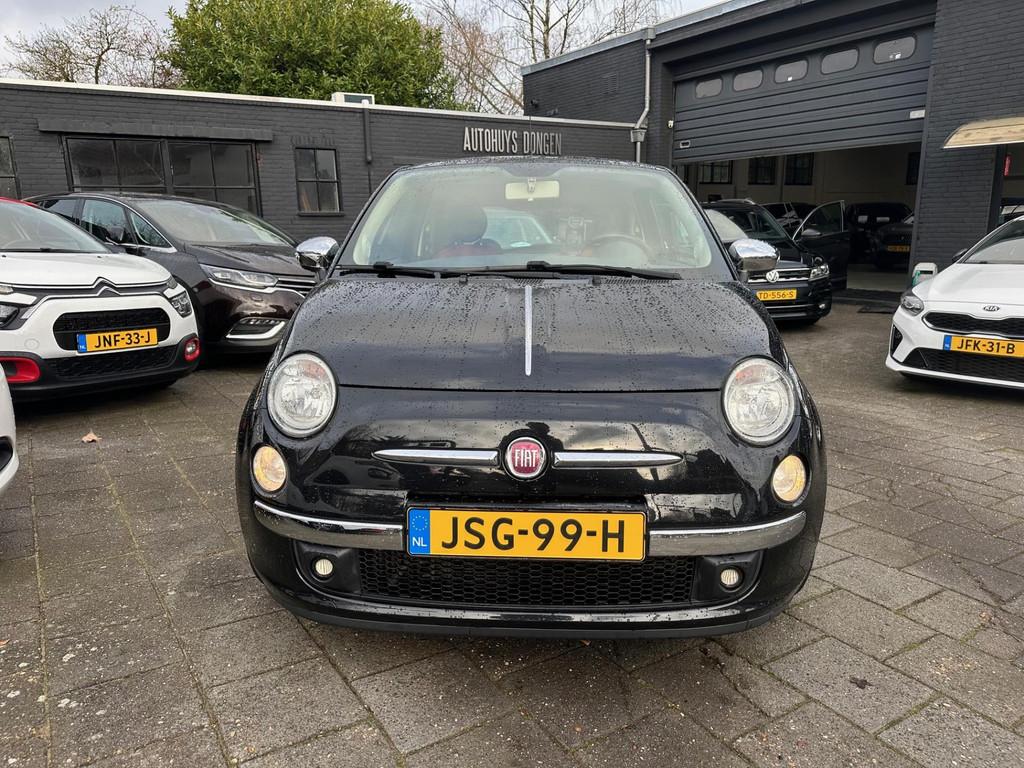 Fiat 500 0.9 TwinAir|86pk|Lounge|Aut|Leder|CLIMA|Panoramadak, 86 pk, Gebruikt, Start-stop-systeem, Zwart