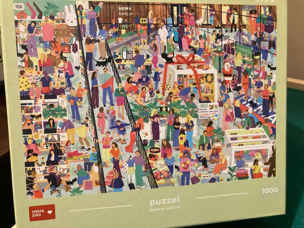 Hema Puzzel Limited Edition - 1000 Stukjes, Ophalen, 500 t/m 1500 stukjes, Zo goed als nieuw, Legpuzzel