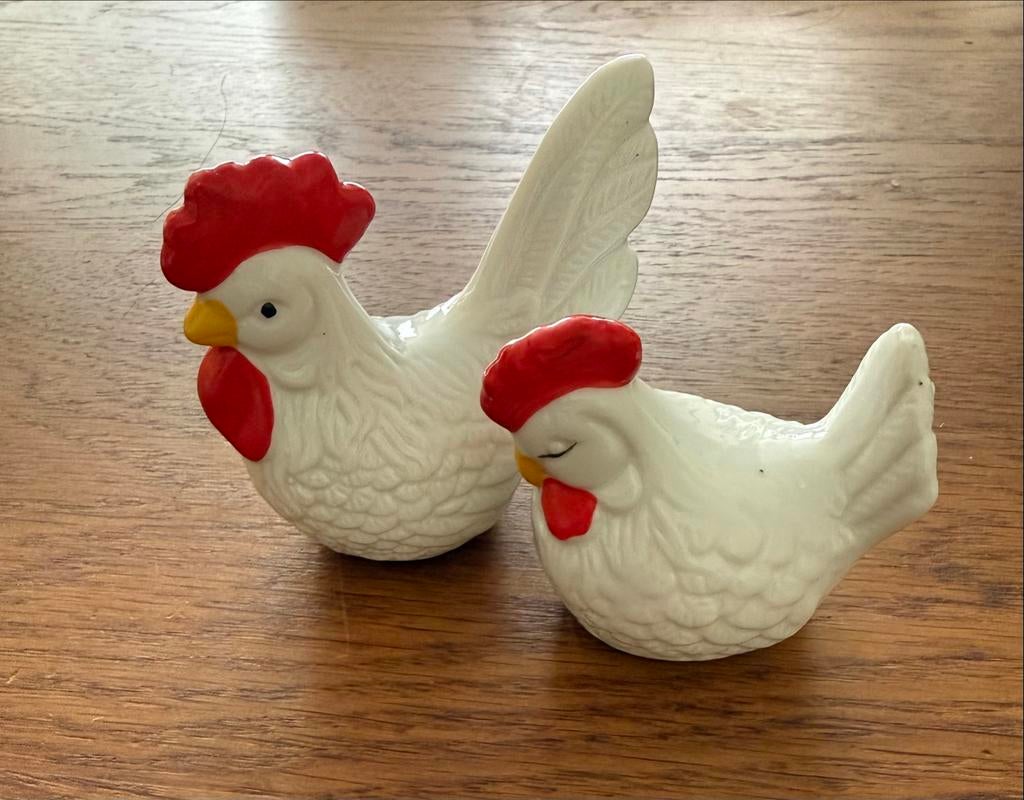 Peper en zoutstel kip en haan, Ophalen of Verzenden, Gebruikt
