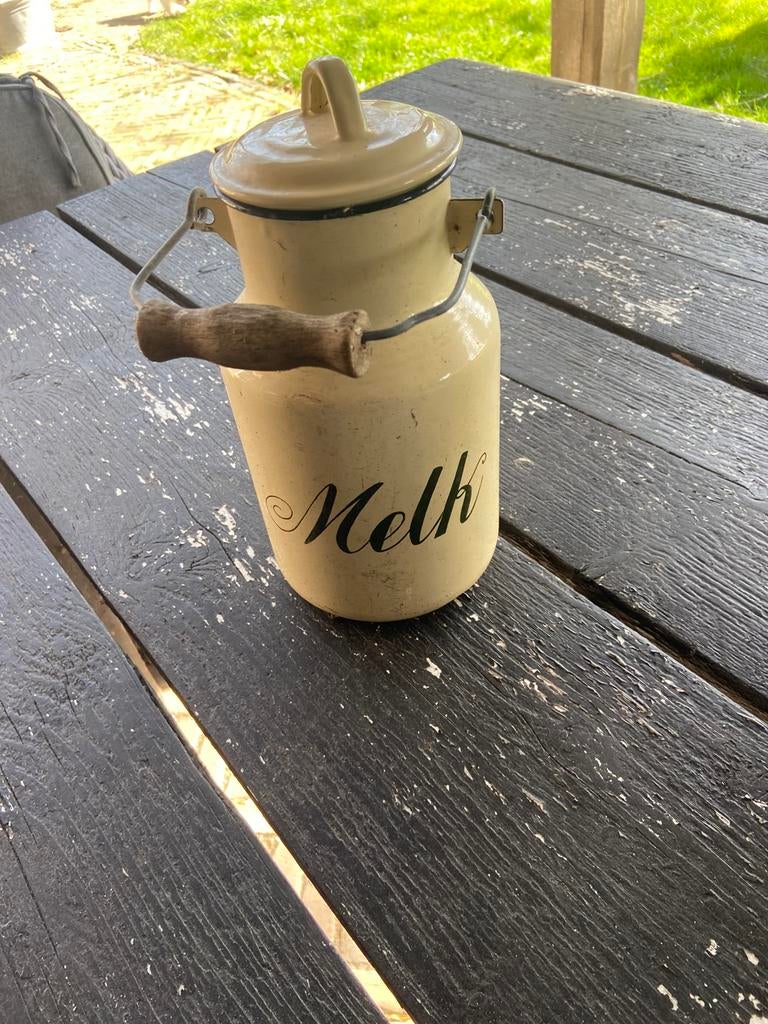 Emaille melk kan, Antiek en Kunst, Ophalen of Verzenden