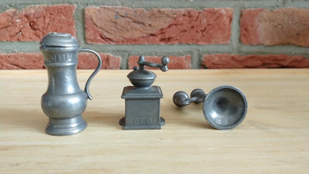 tinnen miniatuur, vintage jaren 1920,  volgnr 17, Ophalen of Verzenden