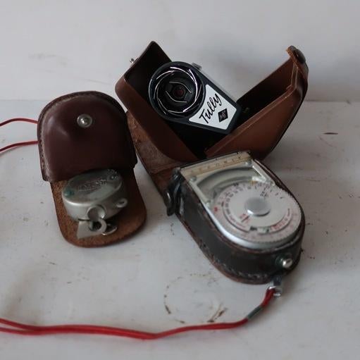 Rowi zelfontspanner Agfa Tully flitser Sekonic lichtmeter, Audio, Tv en Foto, Fotocamera's Analoog, Ophalen of Verzenden, Gebruikt