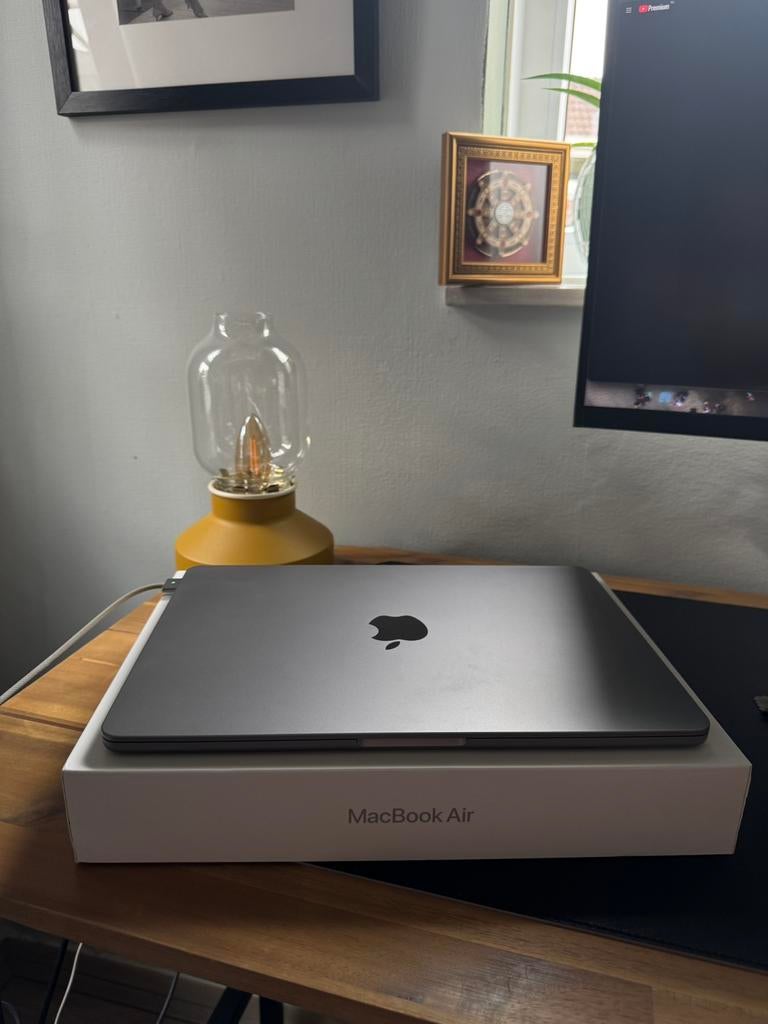 Apple MacBook Air 13.6", M2, 256GB, Space Gray, 2022, Ophalen of Verzenden, Zo goed als nieuw, 13 inch, MacBook Air