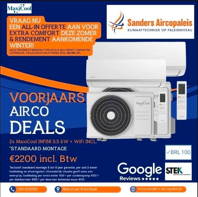 Super Sale Daikin LG Mitsubishi maxicool!!!, Witgoed en Apparatuur, Airco's, Verwarmen, Nieuw, 3 snelheden of meer, Ophalen of Verzenden