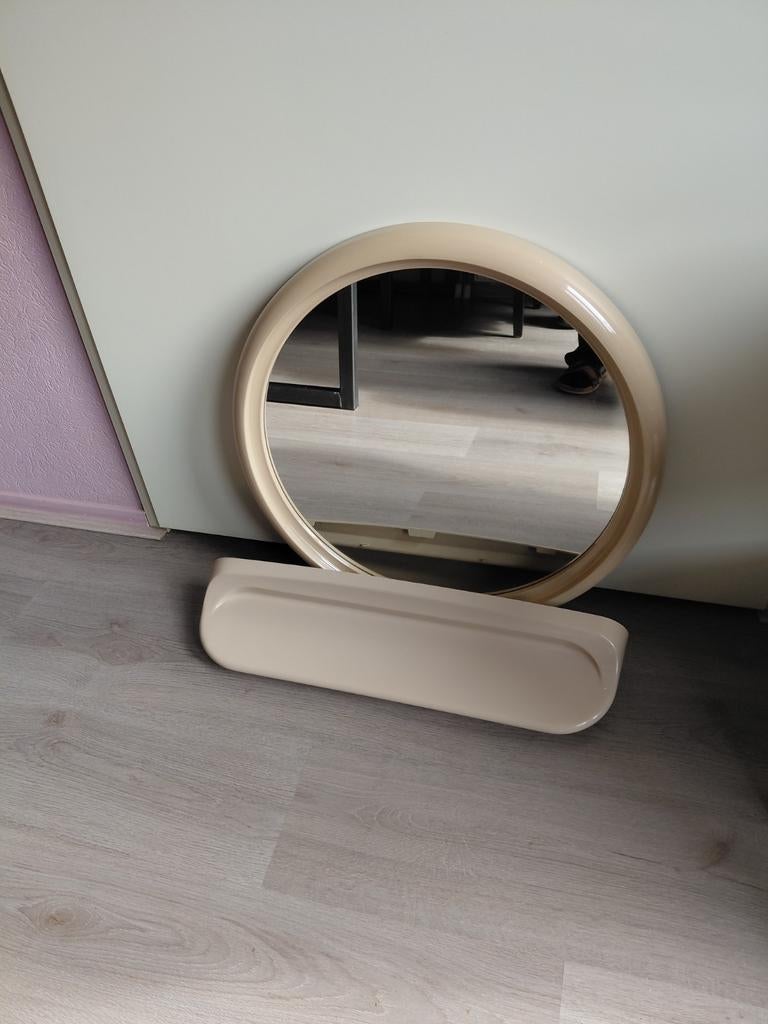 Vintage Curver spiegel met planchet, Verzamelen, Retro, Ophalen of Verzenden