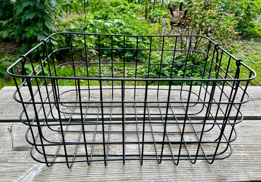 Draadstaalmand | tijschriftenbak | metaal | zwart, Ophalen, Zo goed als nieuw