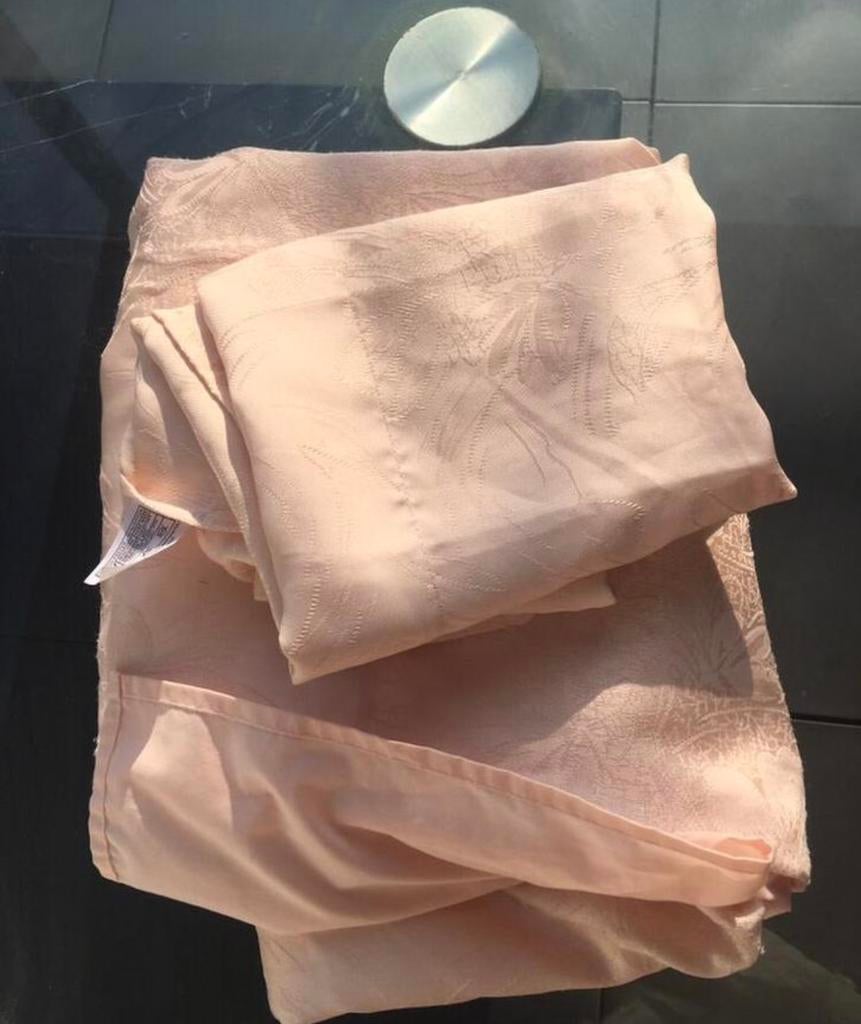 Eenpersoons dekbedovertrek met sloop perzikkleur diverse, Eenpersoons, Dekbedovertrek, Ophalen of Verzenden, Zo goed als nieuw