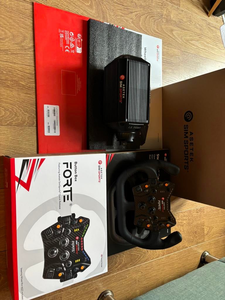 ASETEK Bundel Stuur + Wheelbase, Spelcomputers en Games, Games | Overige, Zo goed als nieuw, Racen en Vliegen, 1 speler, Ophalen