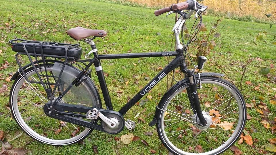 elektrische fiets Vogue premium heren, Versnellingen, Zo goed als nieuw, 57 tot 61 cm, Ophalen