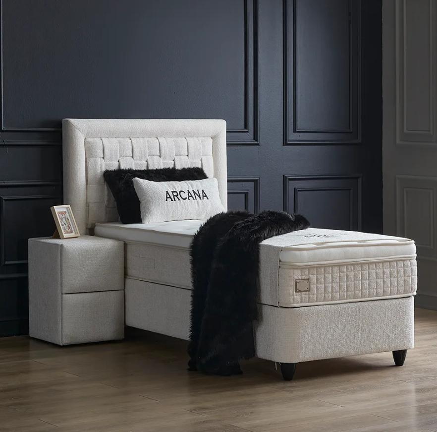 Arcana 1-persoons opbergbed - Wit