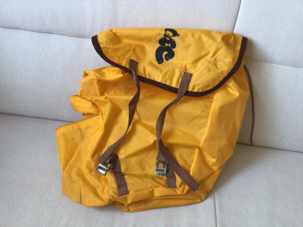 Gele fietstas voor op bagagedrager, Ophalen of Verzenden, Gebruikt, Geel