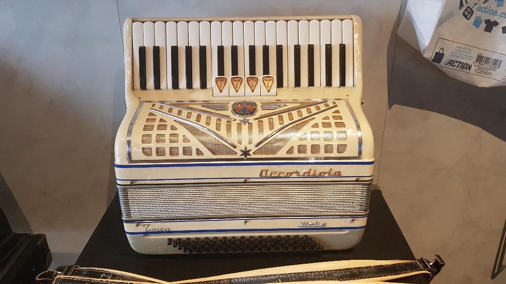 Accordiola, Muziek en Instrumenten, Accordeons, Ophalen, Gebruikt, Met riemen, 80-bas