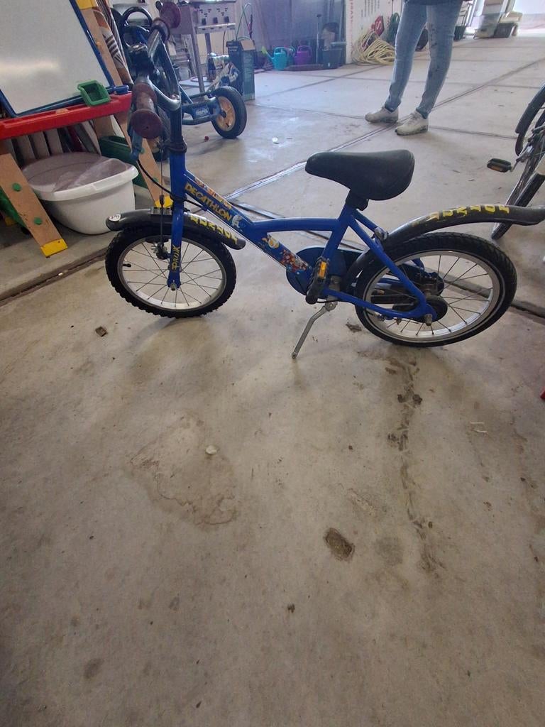 Decathlon kinderfiets blauwj, Ophalen, Gebruikt