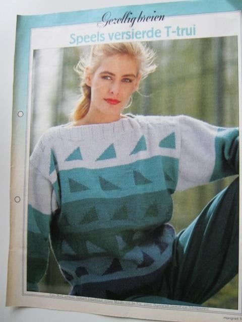 Breipatroon  Trui 36 tot 46  nr 7258, Verzenden, Zo goed als nieuw, Breien, Patroon of Boek