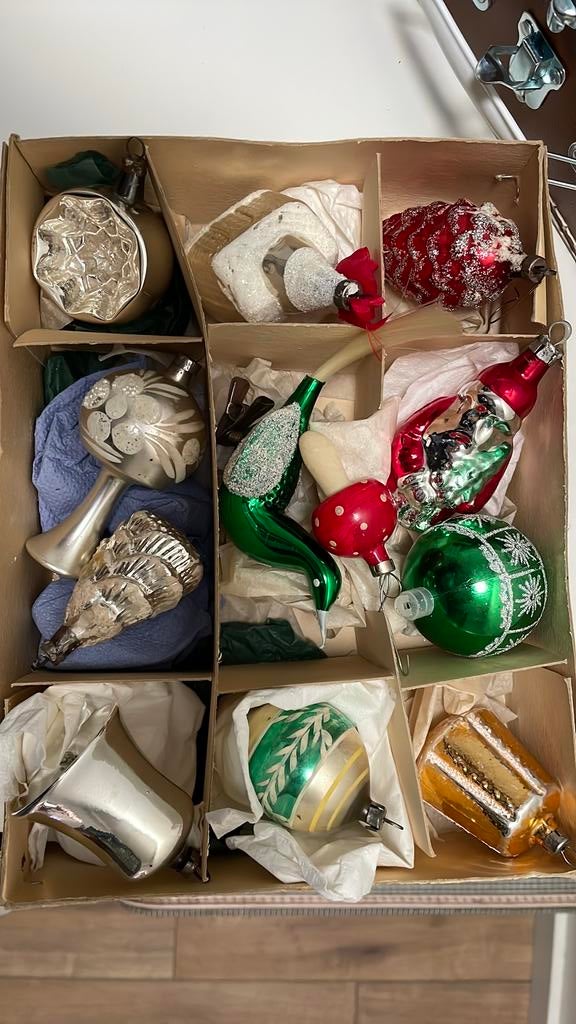 Antieke kerstballen, Diversen, Kerst, Ophalen of Verzenden, Zo goed als nieuw