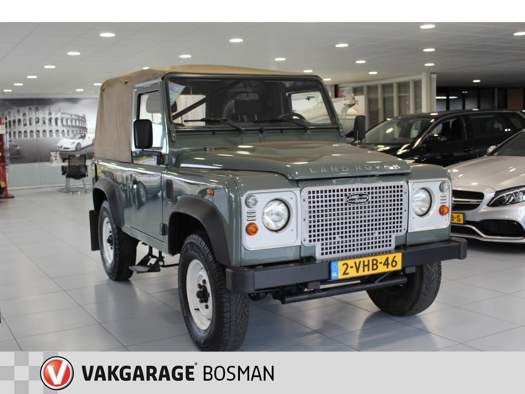 Land Rover Defender 2.4 TD Soft Top 90 / Unieke uitvoering, Auto's, Bestelauto's, Keurmerk '100% Onderhouden', Stof, 4 cilinders
