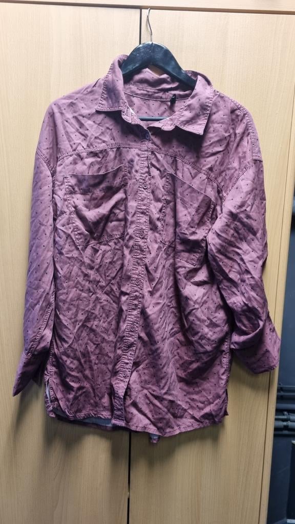 Bordeaux blouse met stippen, Hema, maat L, Overige kleuren, Maat 42/44 (L), Nieuw, Ophalen of Verzenden