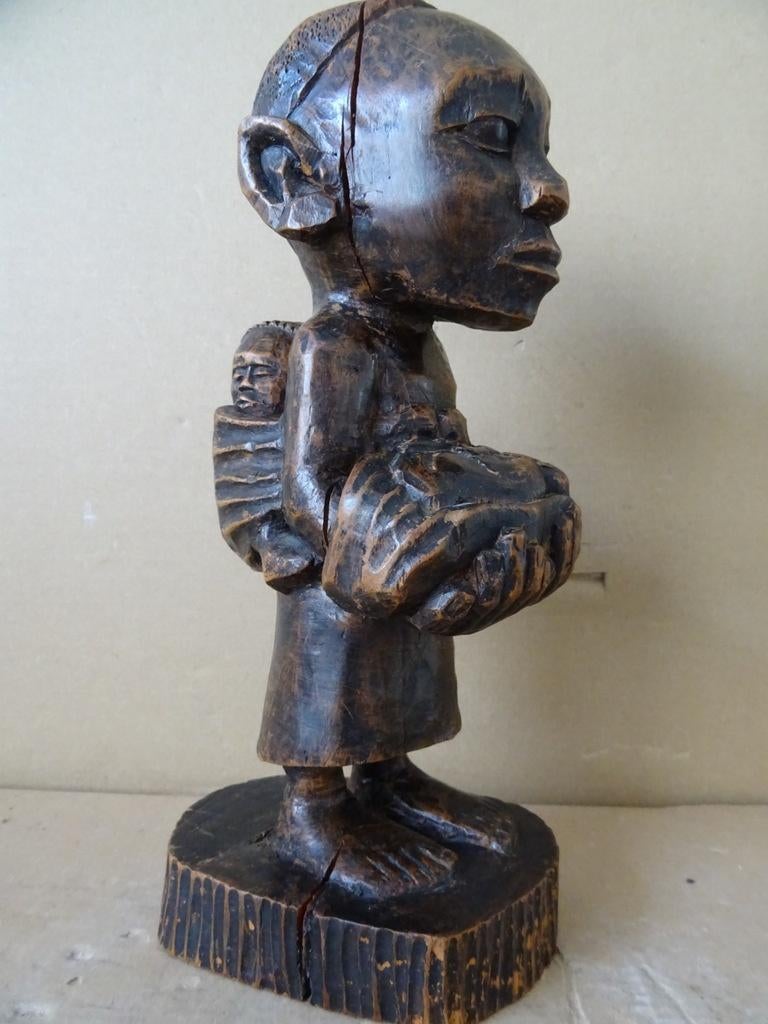 Antiek houten beeld vruchtbaarheidsbeeld Dogon Mali 30cm, Ophalen of Verzenden