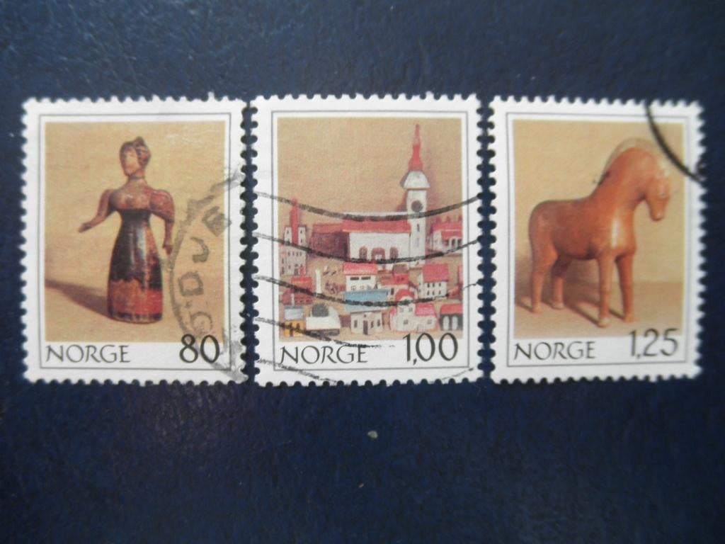 Postzegels Noorwegen 1978 kerst, speelgoed, paarden., Ophalen of Verzenden, Noorwegen, Gestempeld