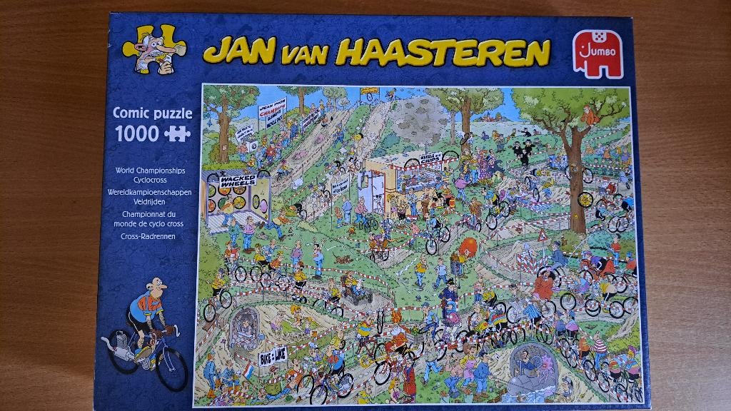 Jan van Haasteren  Wereldkampioenschappen Veldrijden, Ophalen, 500 t/m 1500 stukjes, Zo goed als nieuw, Legpuzzel