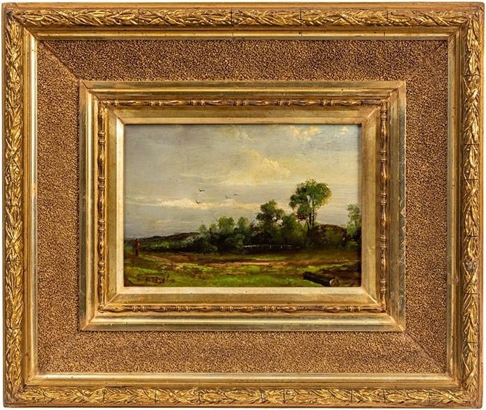 OLIEVERFSCHILDERIJ CORNELIS JOHANNES DE VOGEL - Landschap, Antiek en Kunst, Ophalen of Verzenden
