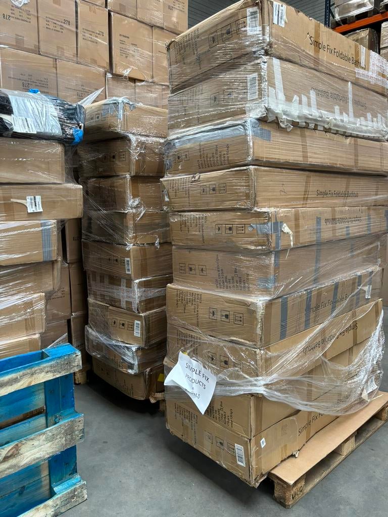Partij 7 retourpallets opvouwbaar bad, Diversen, Ophalen, -, -, Zo goed als nieuw