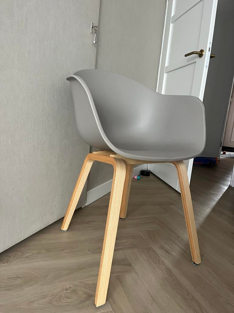 2 Wehkamp Cebu eetkamerstoelen grijs beige, Ophalen, Gebruikt, Twee, Grijs