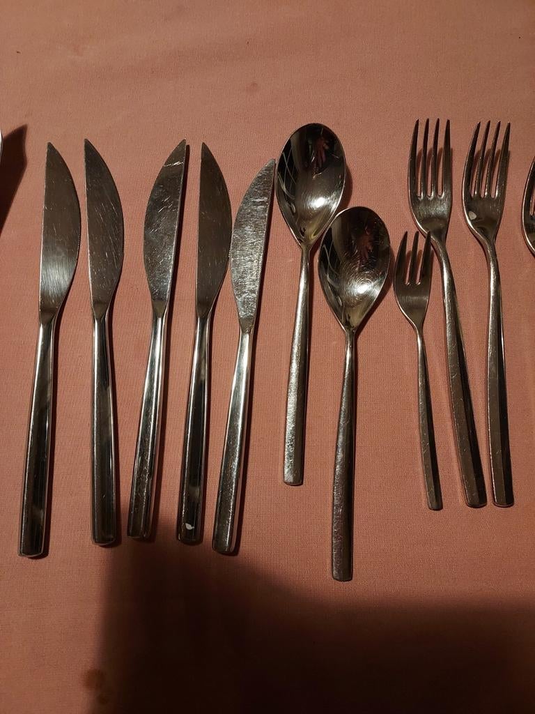 Guy Degrenne cannes bestek, Gebruikt, Ophalen of Verzenden, Rvs of Chroom, Vaatwasserbestendig