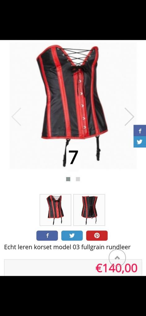 Nieuwe leren corsetten BORSTOMVANG 84 - 92 centimeter, Ophalen of Verzenden, Nieuw