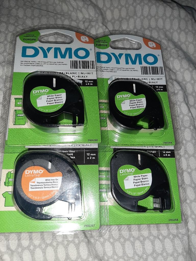 Dymo labelrollen - 4 stuks -  Nieuw, Ophalen, Nieuw