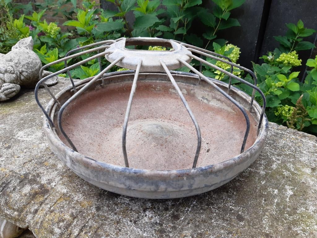 Zeldzaam kippen voerbak zink, Dieren en Toebehoren, Ophalen of Verzenden, Drinken en Voederen