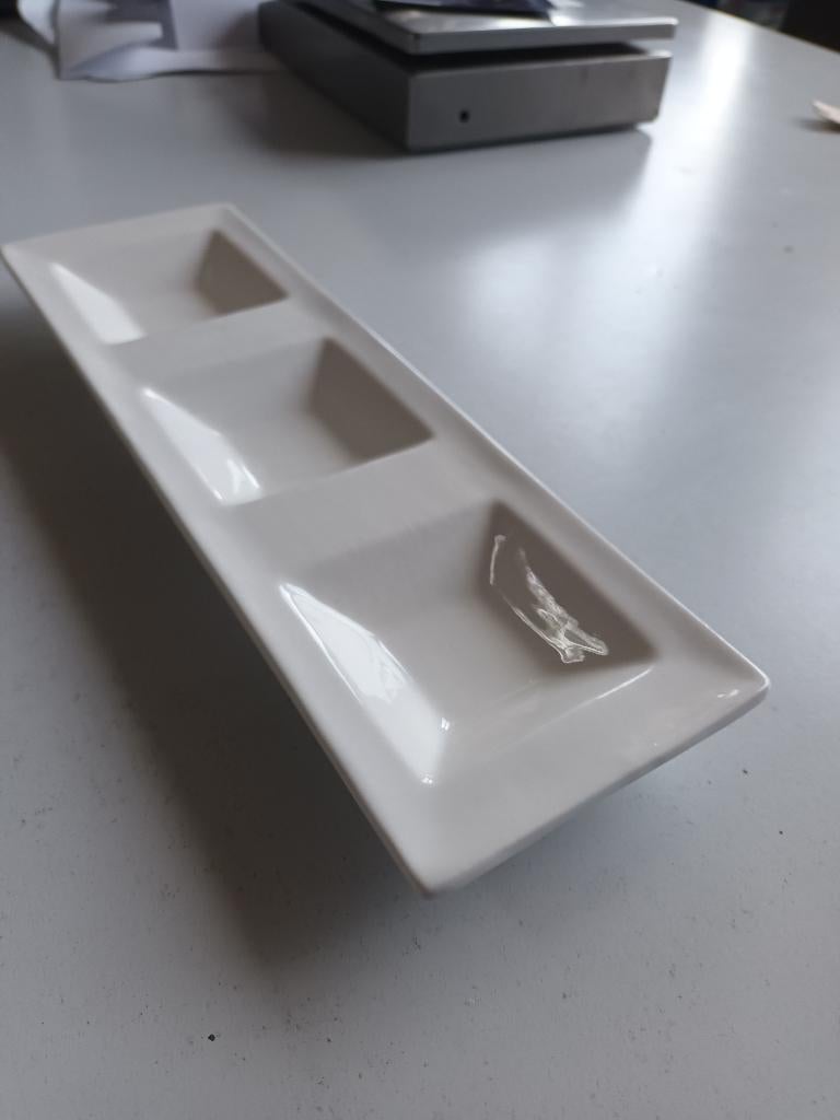 Schaaltjes trio afm. 30x10 ca. ca. 400 stuks, Wit, Ophalen of Verzenden, Zo goed als nieuw, Minder dan 100 cm